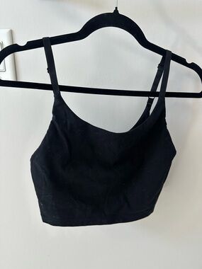 Alphalete Black Cropped Cami with Adjustable Straps